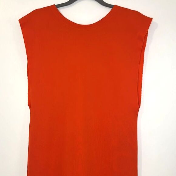 Free People Orange Sleeveless Sweatshirt Terry Dress Small - Picture 3 of 9